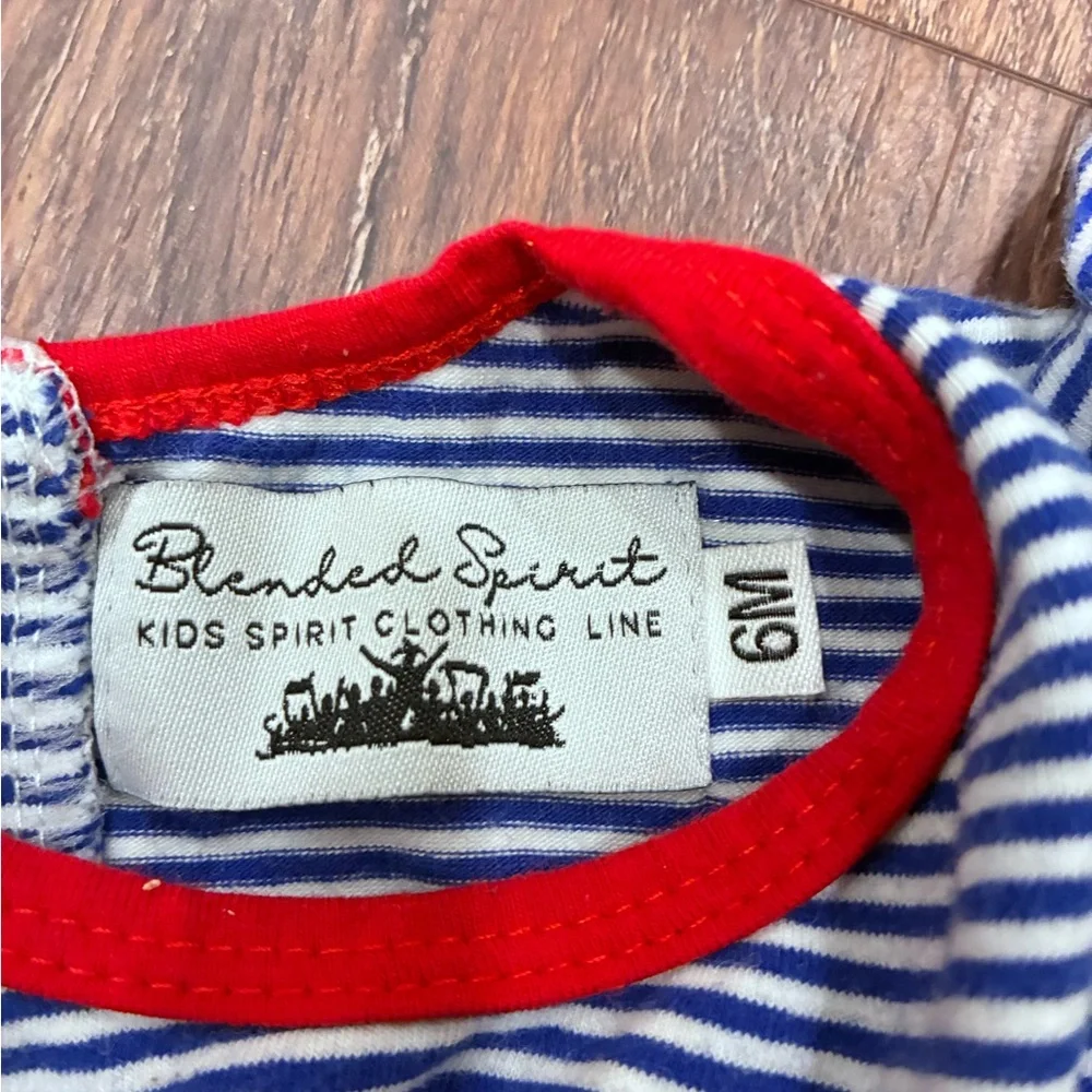 Blended Spirit Blue & White Baseball Dress Sports Summer Outfit 6m - Picture 11 of 12